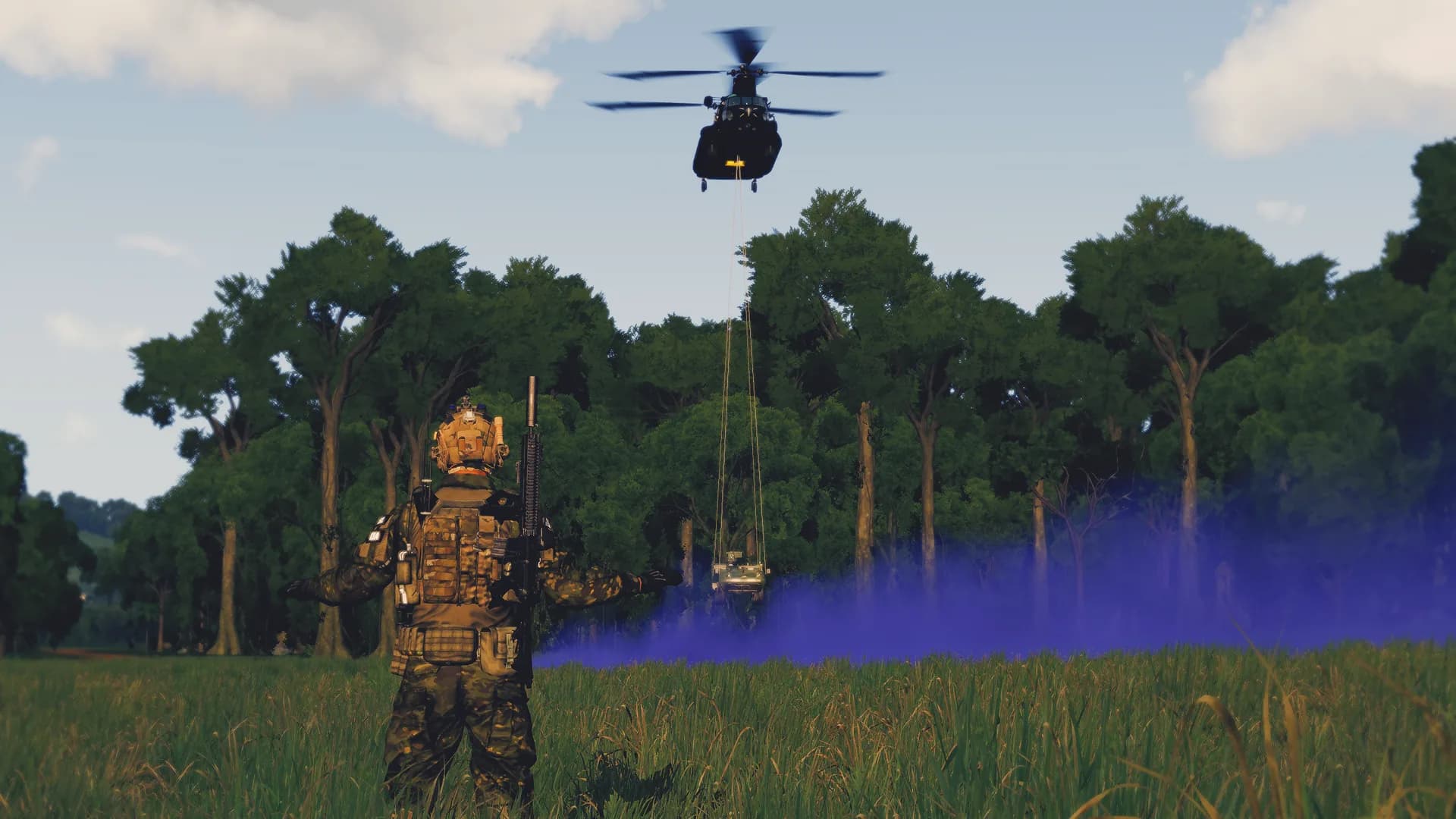 Sling load recovery beneath a hovering helicopter